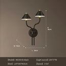 modern copper mushroom led wall light