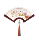 Decorative retro Asian design LED wooden fan wall light