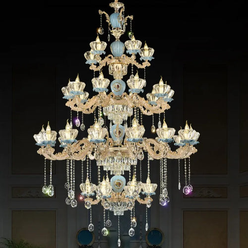 Modern crystal chandelier for elegant and refined lighting - vue 2 sur 8