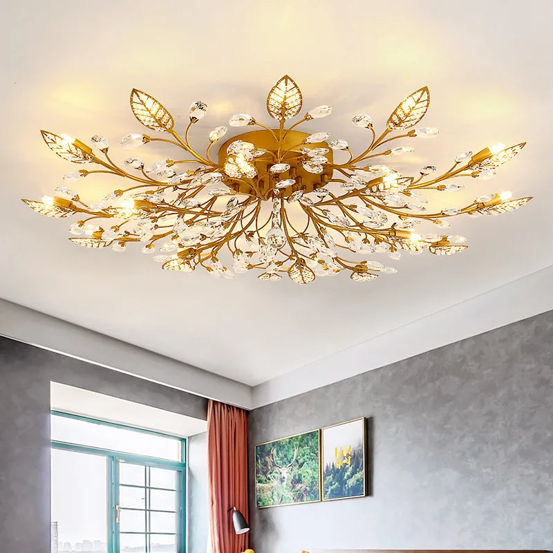 Winfordo modern crystal LED chandelier for indoor lighting