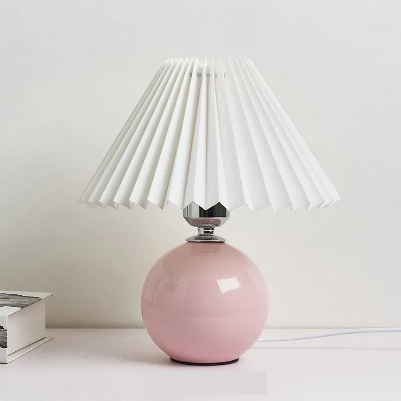 Korean pleated table lamp - vue 18 sur 25