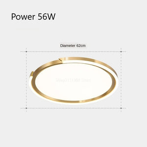 Modern gold copper LED ceiling light for interiors