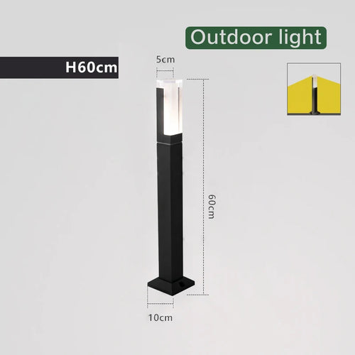 Modern waterproof aluminium LED garden lawn light - vue 10 sur 10