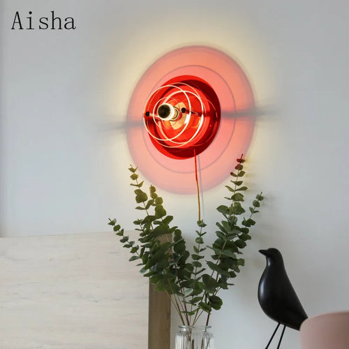 Retro style UFO acrylic wall light with LED - vue 3 sur 13