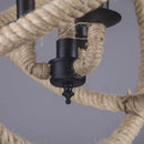 Vintage hemp pendant lamp for café or restaurant