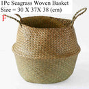 rattan seaweed wicker basket for storage and picnic