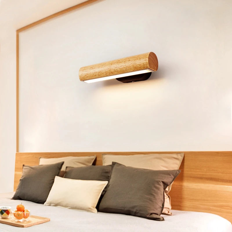 Nordic wooden wall light for indoor lighting