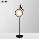 Nordic double head modern iron floor lamp