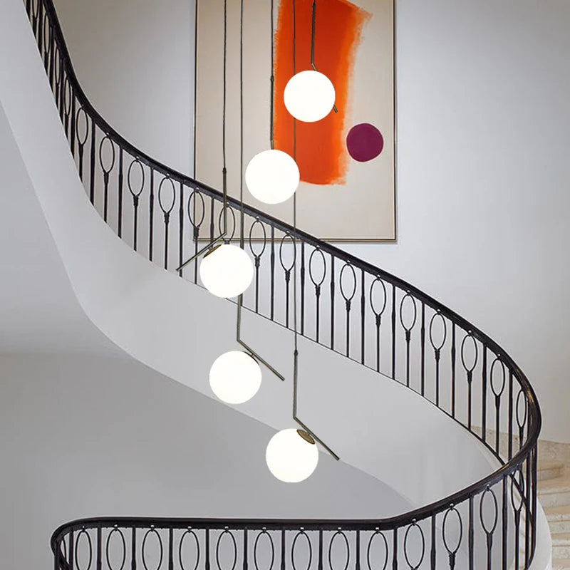 Modern Nordic glass chandelier for interior décor - vue 3 sur 16