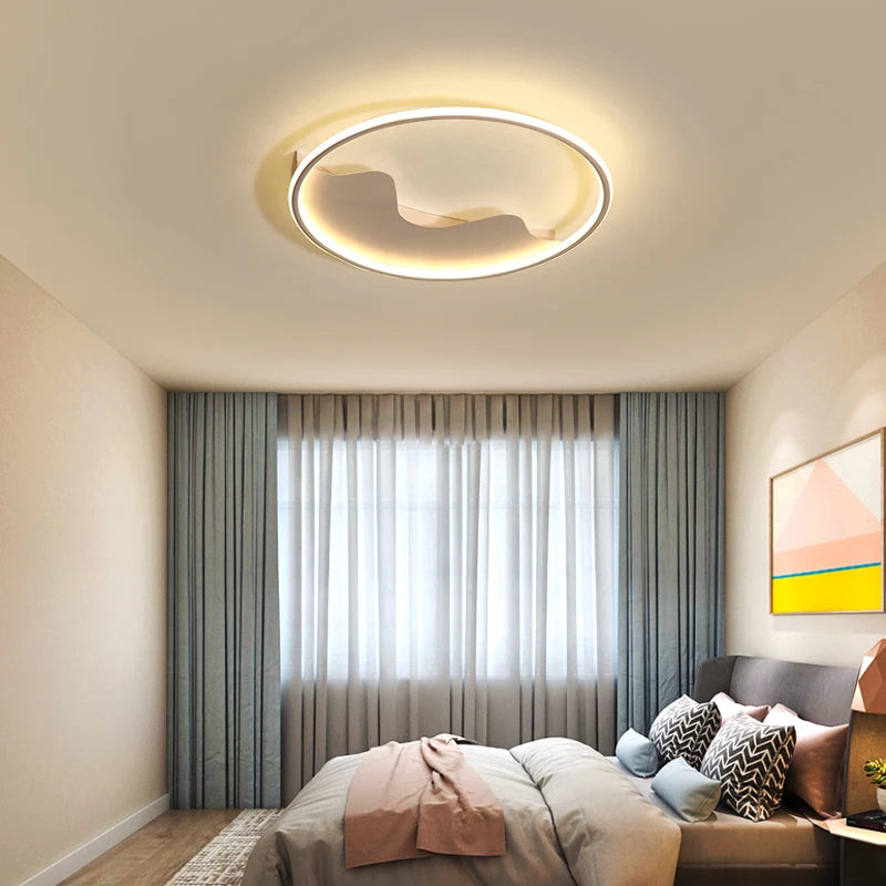 Round aluminium ceiling light for indoor decorative lighting
