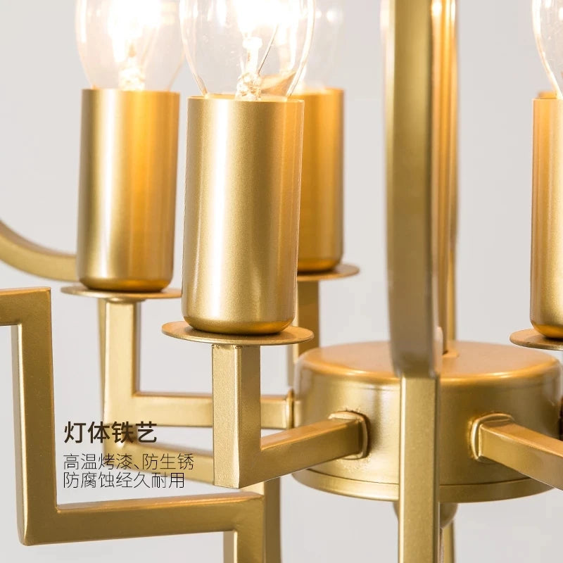 American country style pendant light for interior decor - vue 6 sur 6