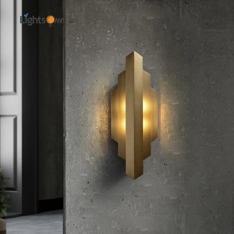 Modern luxury copper wall light for interiors