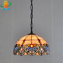 Tiffany style orchid chandelier in stained glass for elegant interiors