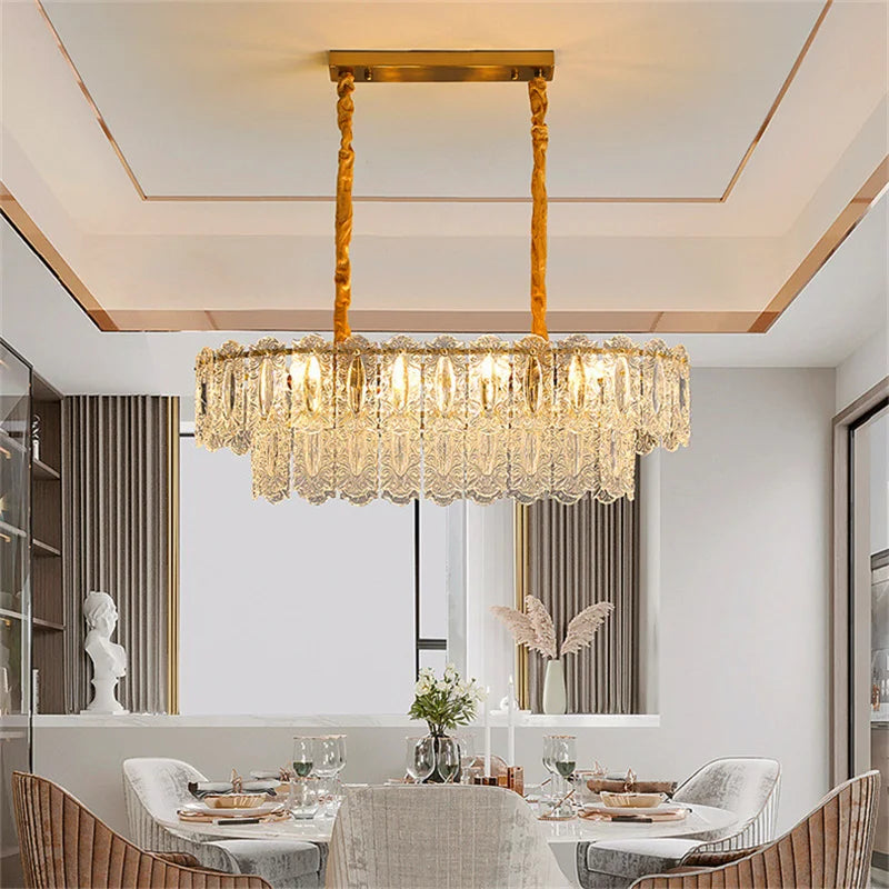 Artistic round glass chandelier for modern interiors - vue 4 sur 15