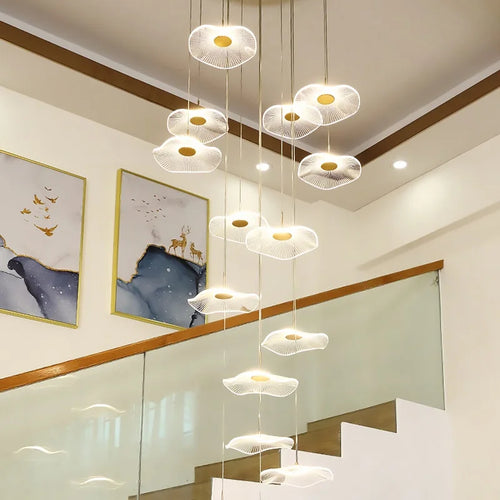 Modern acrylic pendant light for stylish indoor decor - vue 5 sur 18