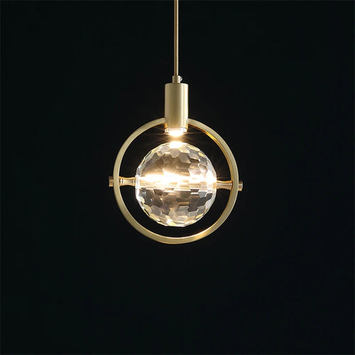 Luxury Nordic design crystal LED pendant light - vue 3 sur 8