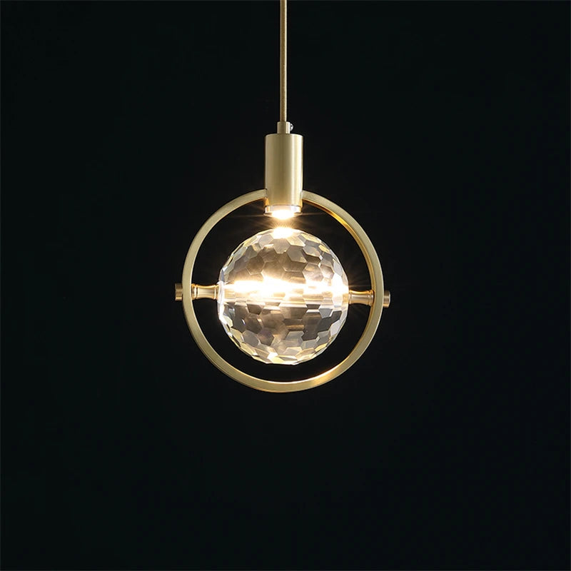 Luxury Nordic design crystal LED pendant light