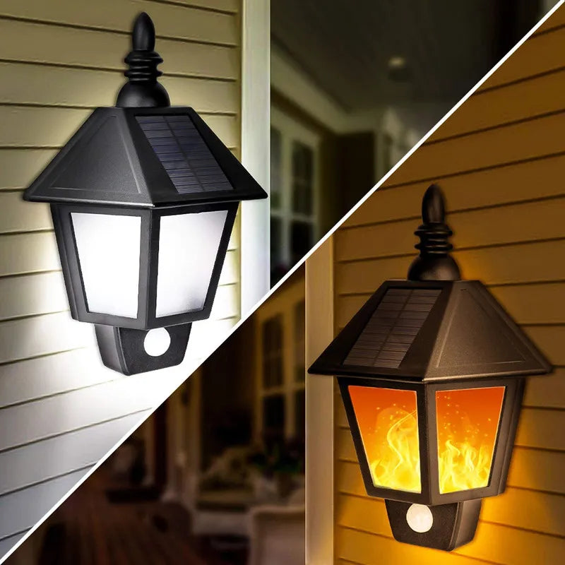 Outdoor solar LED wall light with sensor for garden and security LPL269