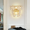 Luxury post-modern decorative crystal wall light