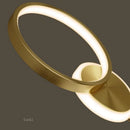 modern rotating LED wall light with three dimmed lights