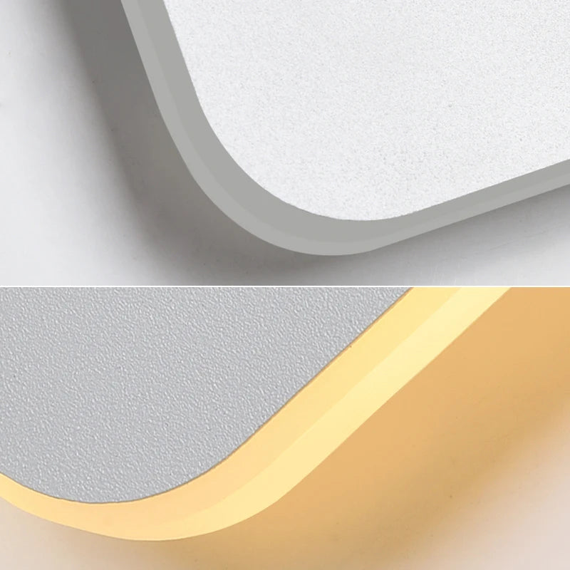 Led wall lamp with touch switch for bedroom, bedside, indoor stairs, square and rectangle light 10w 12w 13w - vue 6 sur 18
