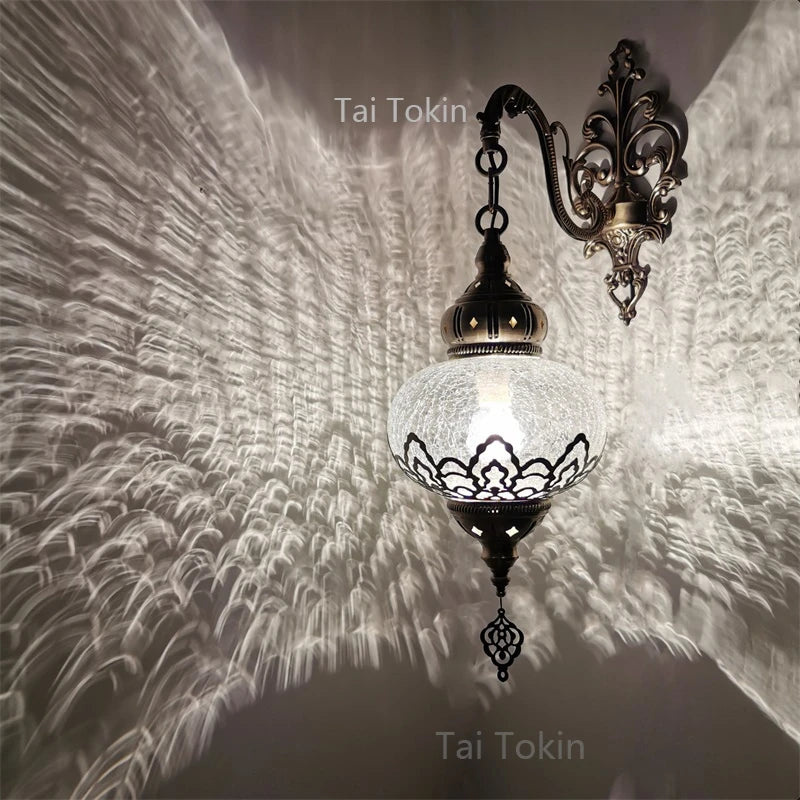 Retro exotic wall light for Turkish decor