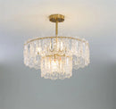 Artistic round glass chandelier for modern interiors
