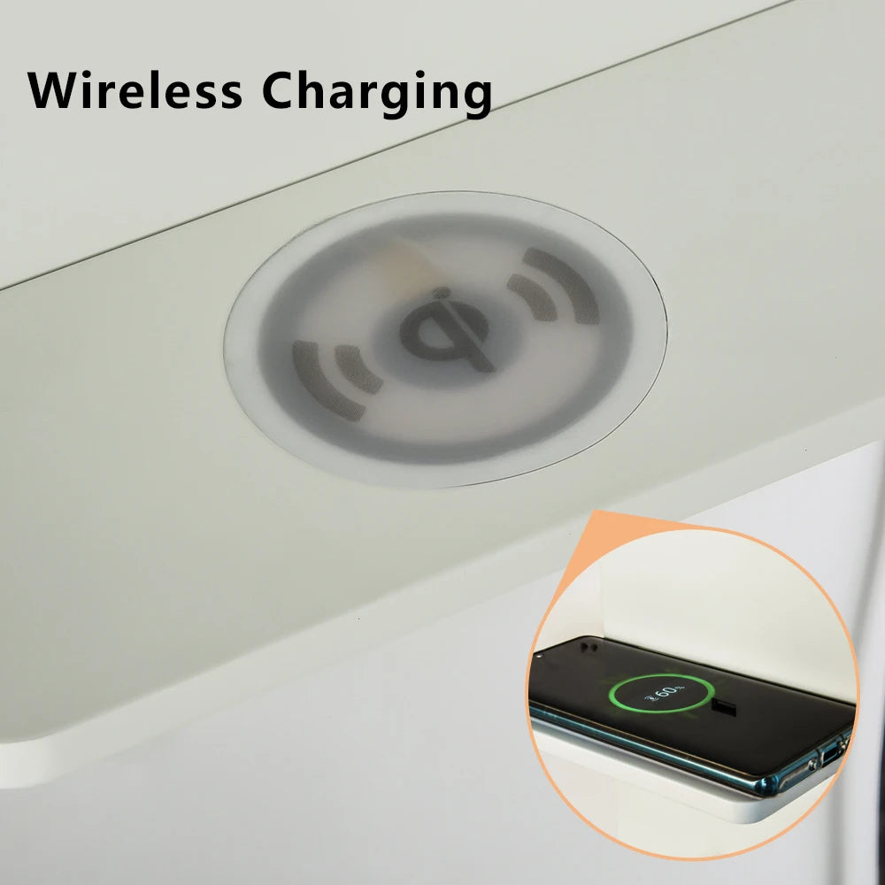 Sandiy LED reading lamp with USB and wireless charger - vue 10 sur 14