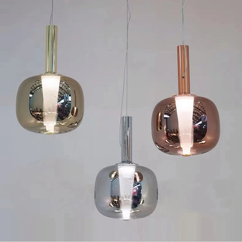 Designer glass pendant light for bar, restaurant, office and shop - vue 3 sur 9