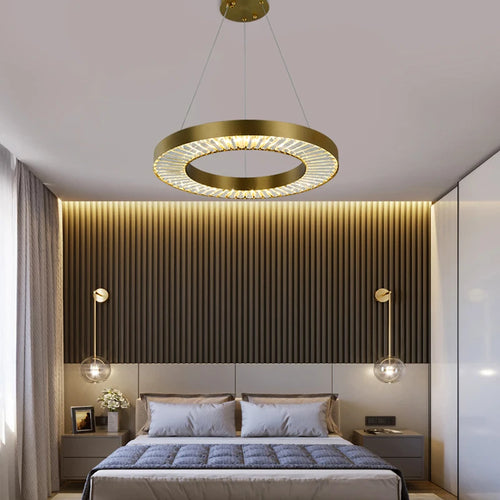 Luxury crystal chandelier modern Nordic style - vue 2 sur 12