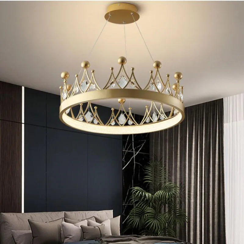 Modern nordic crystal chandelier for indoor lighting - vue 6 sur 10