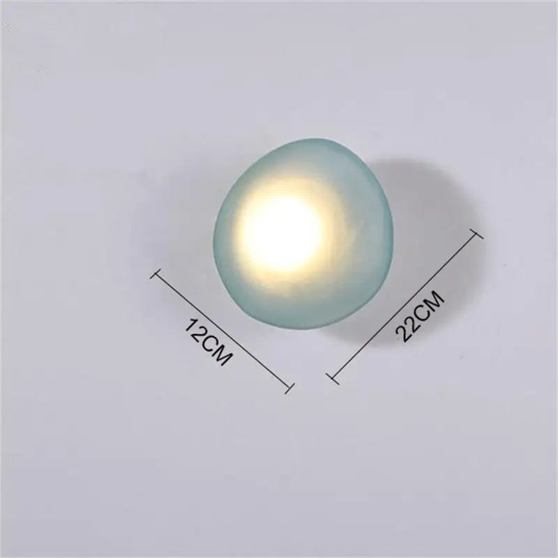 Modern glass pebble LED wall light for interior decor, hotel corridor, ceiling lighting - vue 22 sur 22