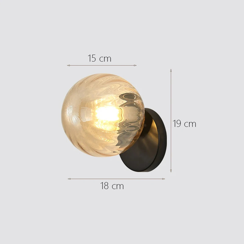 Glass moon wall light for interior decoration - vue 12 sur 14