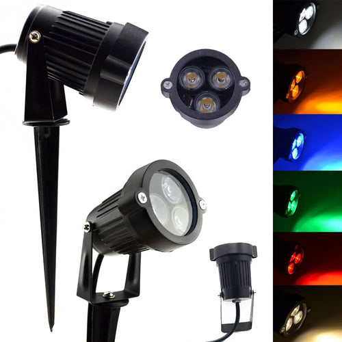 Waterproof outdoor LED spotlight for garden and landscape lighting