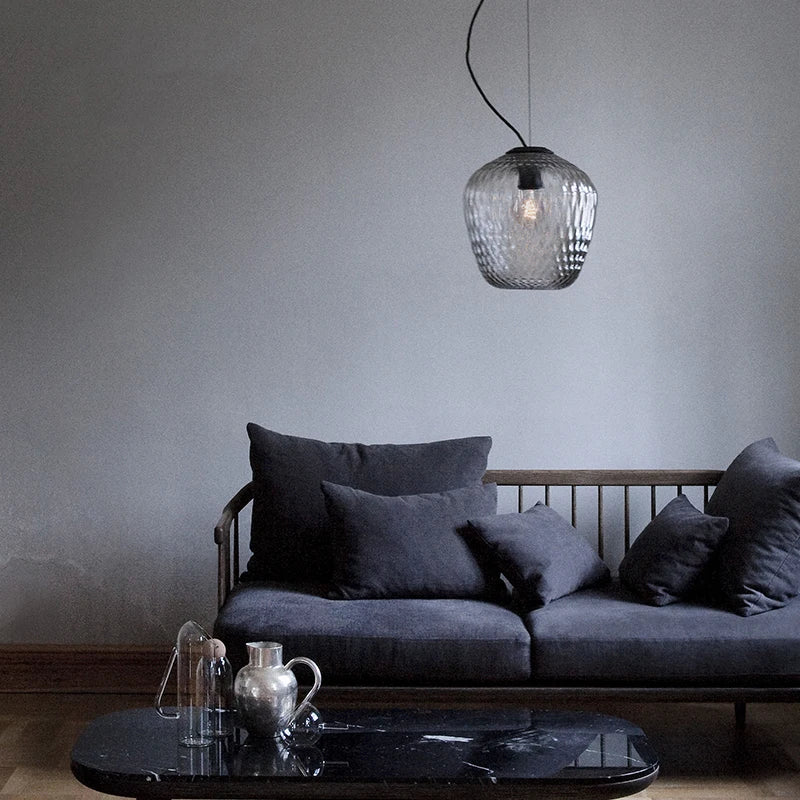 Nordic retro glass pendant light for interior decoration