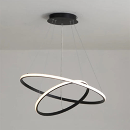 Modern aluminium chandelier for bar and dining room - vue 3 sur 6