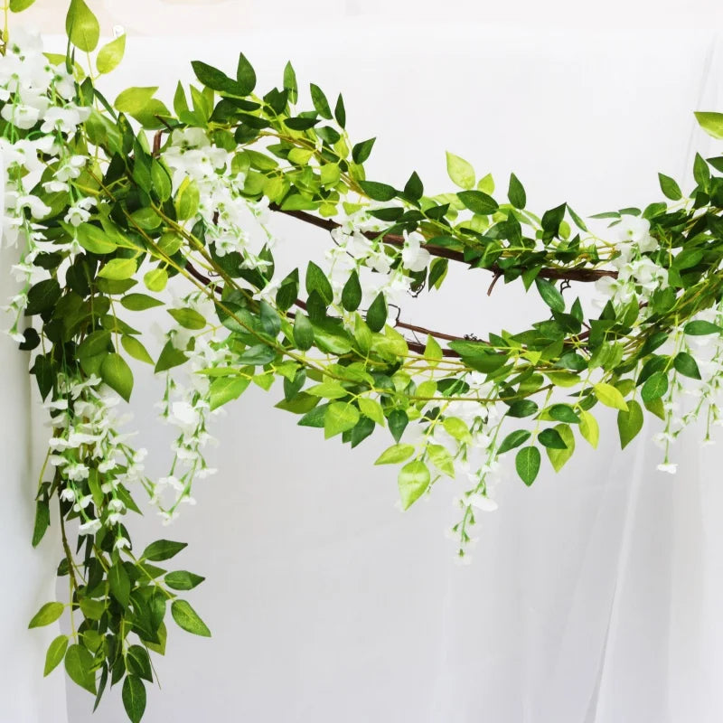 Artificial wisteria garland for floral and festive decoration - vue 3 sur 32