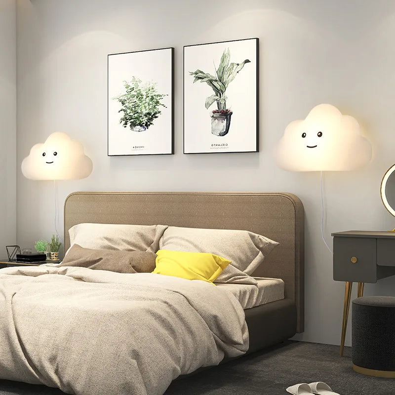 Decorative cloud wall light for children's room with creative design - vue 3 sur 11