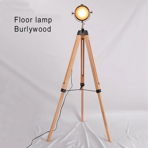 Nordic solid wood LED floor lamp for modern interiors