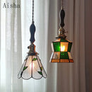 Retro glass pendant light for bar and restaurant decor
