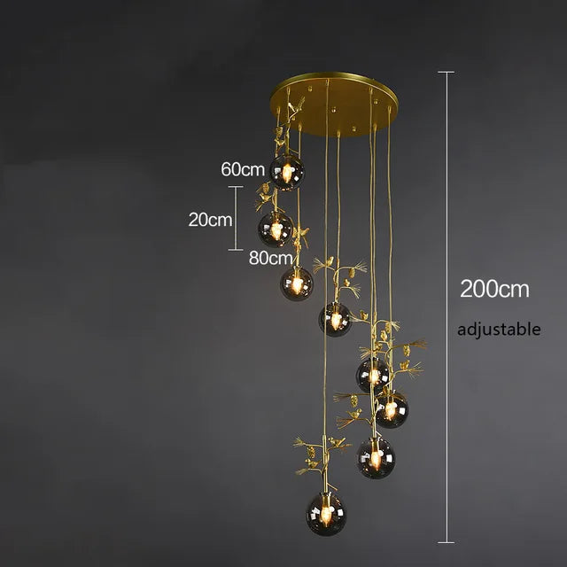 Modern glass pendant light for elegant interiors - vue 15 sur 15