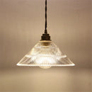Modern loft LED pendant light in glass and brass