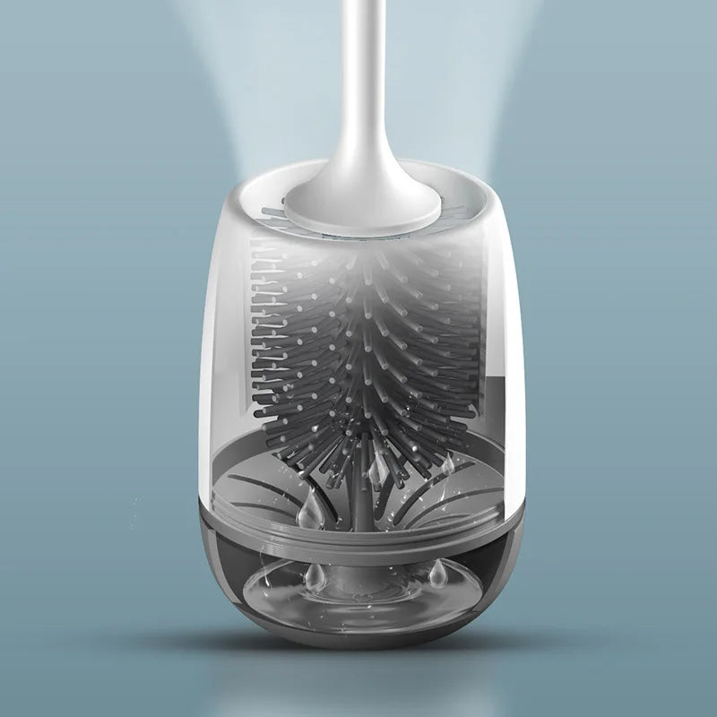 Long-handled silicone wall-mounted cleaning brush - vue 4 sur 10