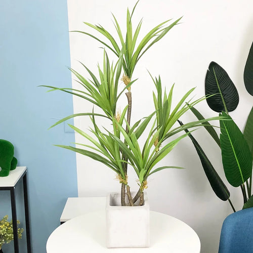 Artificial dracaena plant tropical potted tree indoor decoration - vue 2 sur 10