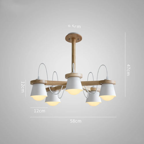 Nordic wooden pendant light for elegant interior decor
