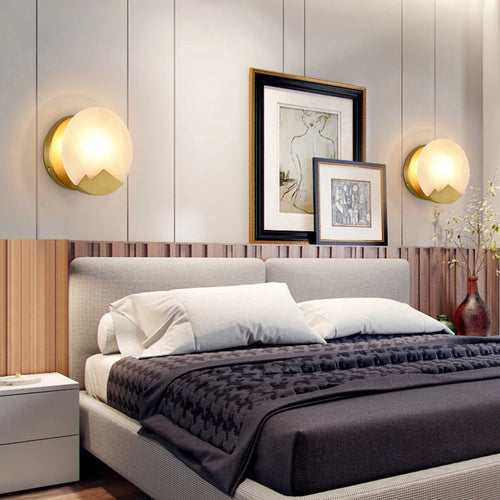 Minimalist marble LED wall light for elegant interiors - vue 5 sur 7