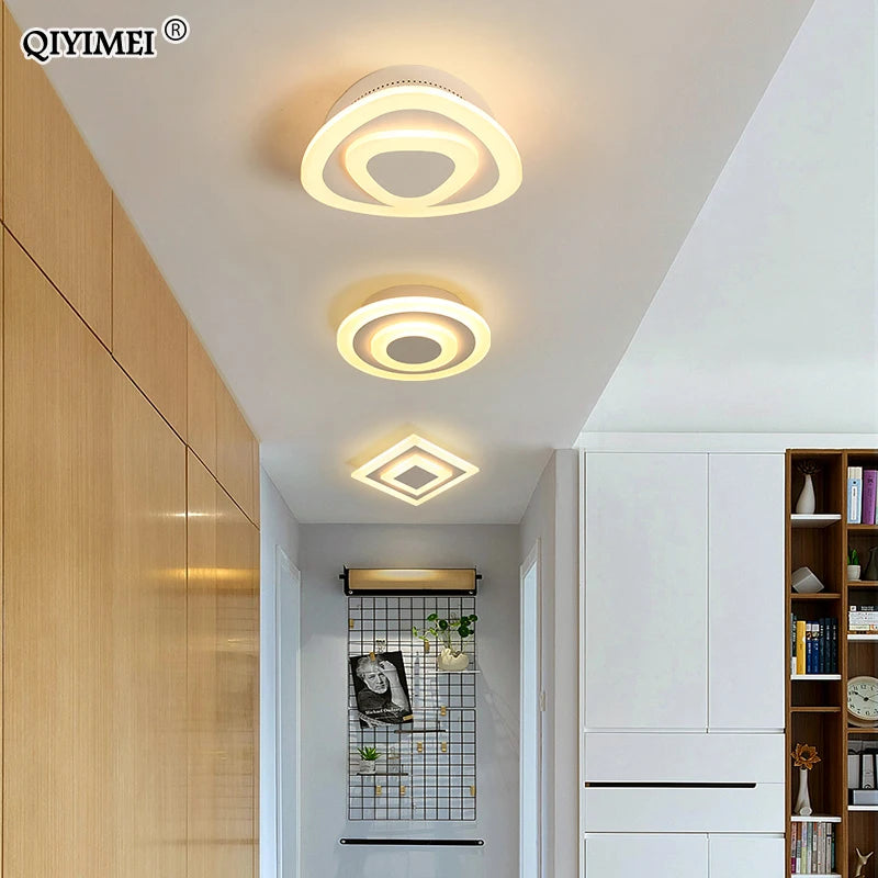 Round and square LED ceiling light for decorative home lighting - vue 5 sur 15
