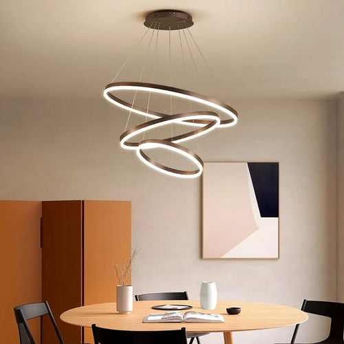 Modern chandelier for decorative indoor suspended lighting