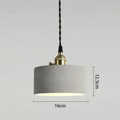 Industrial cement pendant light for table and bar - vue 9 sur 23