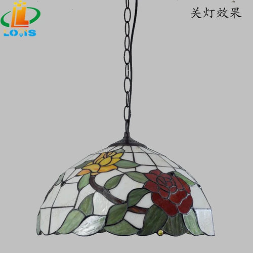 Modern European style decorative peony glass chandelier - vue 6 sur 6
